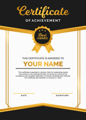 Fototapeta premium Certificate of Achievement