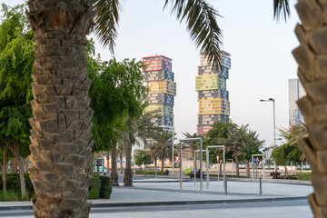 Lusail City Doha, Qatar - obrazy, fototapety, plakaty