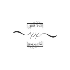 Initial Letter XX Signature Handwriting Template Logo Vector