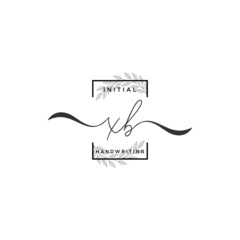 Initial Letter XB Signature Handwriting Template Logo Vector