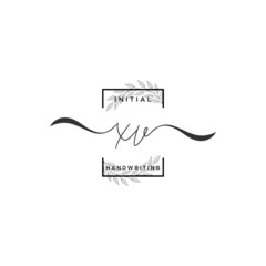 Initial Letter XV Signature Handwriting Template Logo Vector