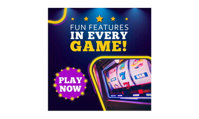 Slot Machine Bet Social Media Instagram and Facebook Post