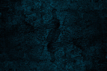 Rough grunge textured background of blue color old abandoned concrete wall surface