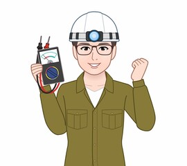 建築を学んでいる男性