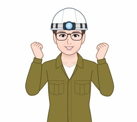 建築を学んでいる男性