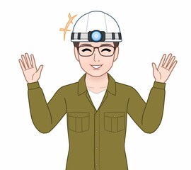 建築を学んでいる男性