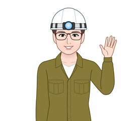 建築を学んでいる男性