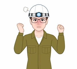 建築を学んでいる男性