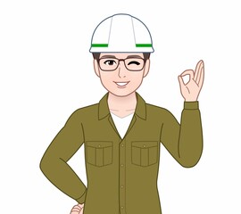 建築を学んでいる男性