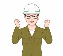 建築を学んでいる男性