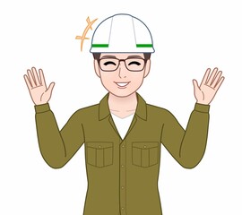 建築を学んでいる男性