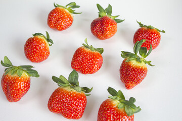 fresh strawberry isolated white background