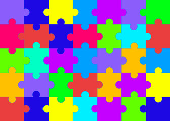 Background puzzle. Jigsaw part template. The background at the rectangular puzzle piece