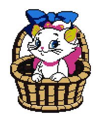 cat pixel art.
