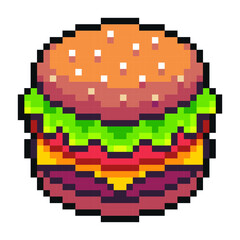 hamburger pixel art.