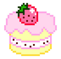 Obraz premium Cake pixel art.