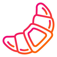 Croissant Vector Icon Design Illustration