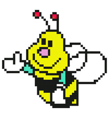Bee pixel art.