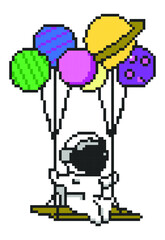 astronaut pixel art.