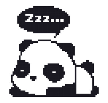 Panda pixel art.