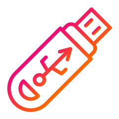 Pendrive Vector Icon Design Illustration