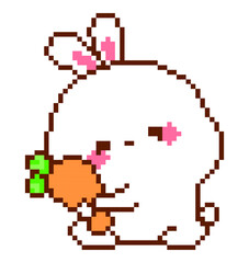 Obraz premium rabbit pixel art.