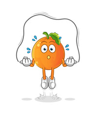 Orange jump rope exercise. character vector