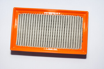 Renault or Nissan engine air filter protects the engine from abrasive particles and provides oxygen to the air-fuel mixture in specified proportions - obrazy, fototapety, plakaty