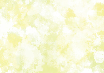 水彩　黄色の背景素材　春、新緑のイメージ