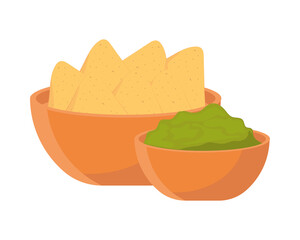 nachos with guacamole