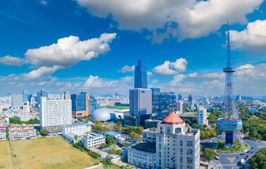 Fototapeta premium Urban environment of Wuzhong District, Suzhou, Jiangsu province