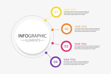 Fototapeta premium Timeline vector abstract 3d infographic elements. Business infographics.