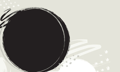 Background circles tan and black