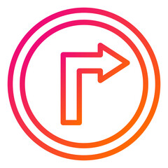 Right way Vector Icon Design Illustration