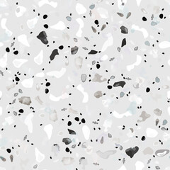 Terrazzo Texture Vector. Flooring Seamless Pattern