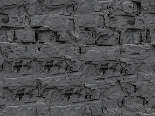Abstract old black brick wall seamless texture texture for pattern background