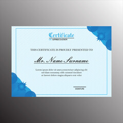 Certificate of Appreciation template. Trendy geometric design. Simple and elegant vector
