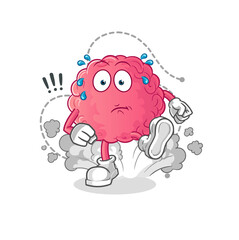 brain running illustration. character vector