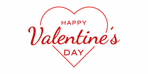 Happy Valentine's Day banner. Vector illustration.