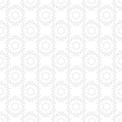 Light gray abstract star seamless pattern on white