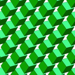 Green cubes pattern for print, textiles etc