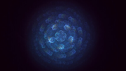 3D rendering abstract circle light background