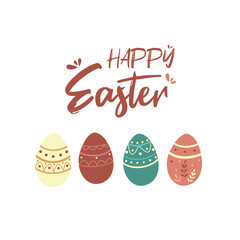 Happy Easter greeting card, bright cute print