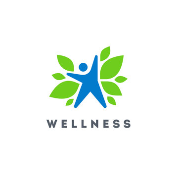 Vector logo design template. Sign for wellness and healthy lifestyle.
