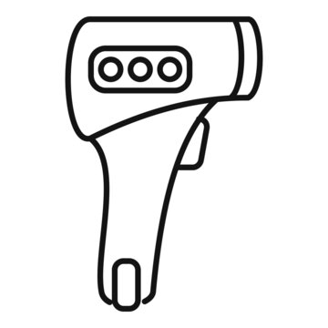 recommend clip art: Contact thermometer icon outline vector. Infrared medical