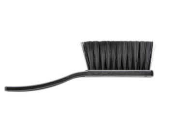 black construction brush. construction debris brush. black brush on white isolated background