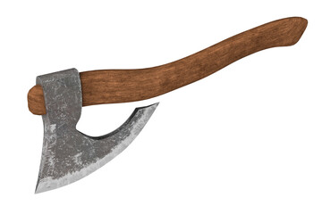 Axe isolated on white background 3d illustration