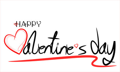 Fototapeta na wymiar valentine day text love design brush strokes style