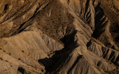Landscape of Tabernas Desert, Almeria, Spain