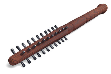 Kanabo - traditional japanese samurai weapon on white background 3d illustration